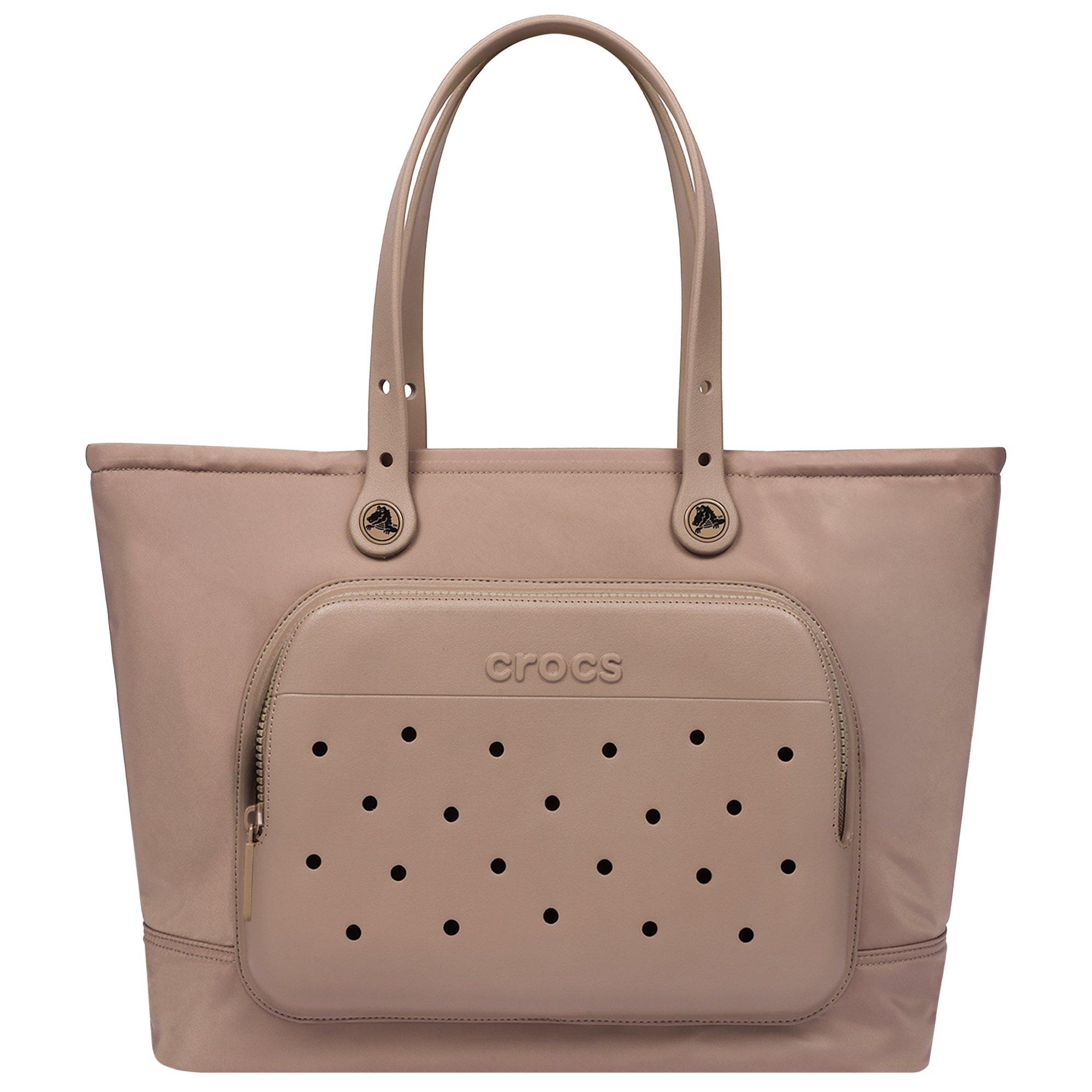 Crocs Large Tote with Pockets - Brown - BROWN
